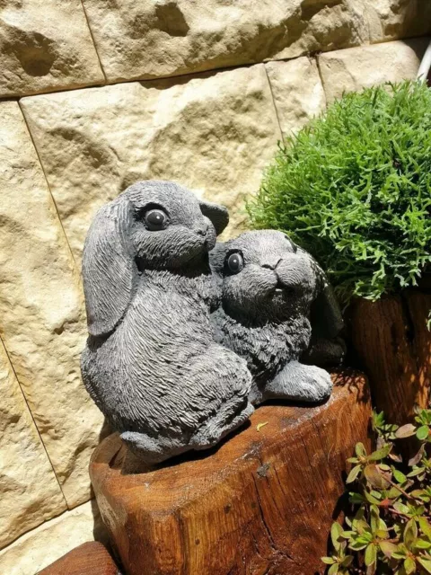 Gartenfiguren dekoration zwei Hase