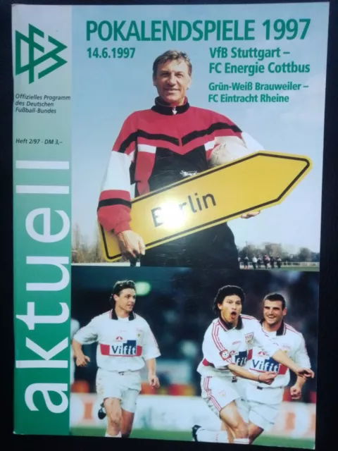 VfB Stuttgart - Energie Cottbus 1996/97 Finale DFB-Pokal 1997 off. Programm