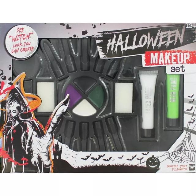 Grafix Set trucco Halloween con unghie finte - Strega