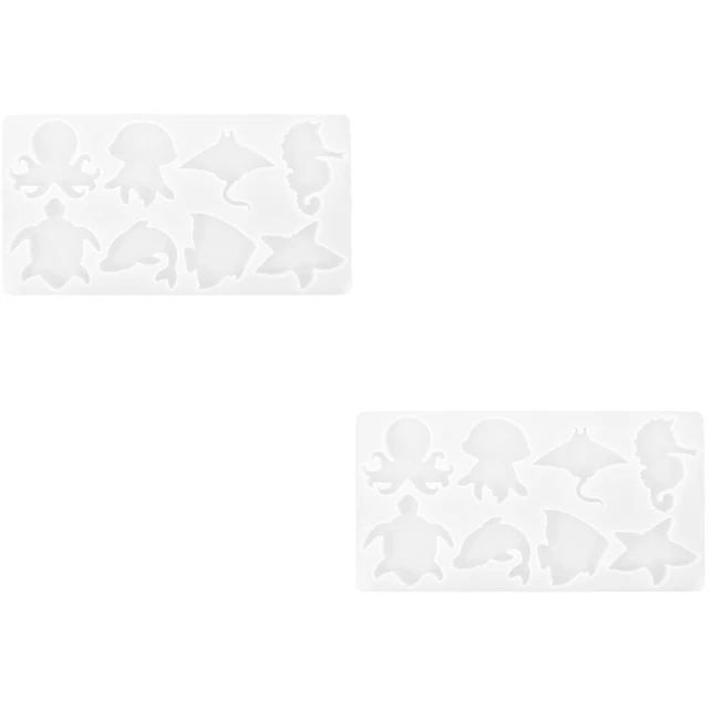 Set 2 Kristall-Epoxy-Form Kieselgel Schmuck Harzform Anhänger