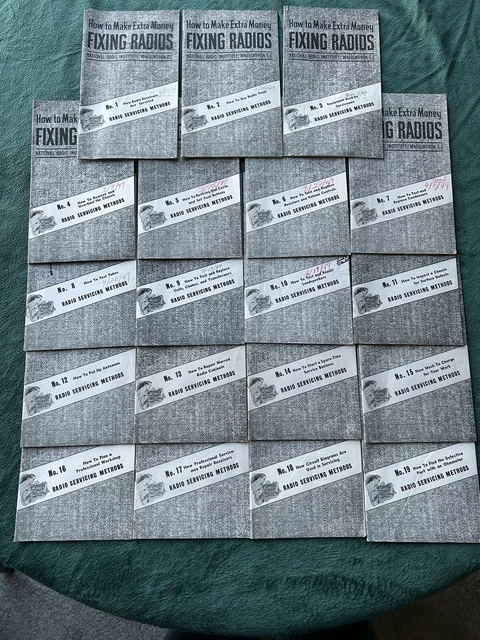 Lot of 19 How to Make Extra Money Fixing Radio National Radio Institute. NRI