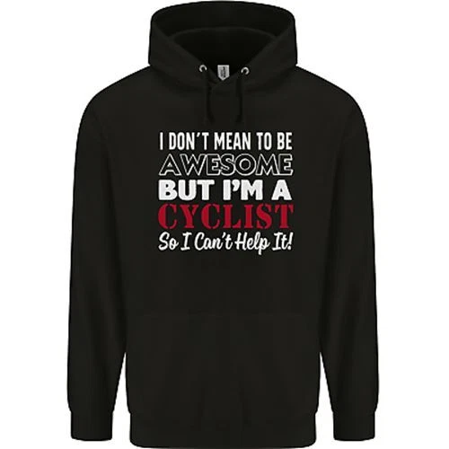 Felpa con cappuccio Cycling I Dont Mean to Be Awesome ciclista bambini
