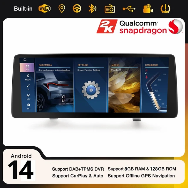 Autoradio Android 13 8.8" Pour BMW E90 E60 E63 (CCC) - CarPlay/Android Auto - 4G/64Go - Erisin