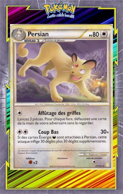 Persian - HS:HeartGold SoulSilver - 27/123 - Carte Pokemon Française