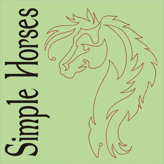 Juego simple de diseños de máquina de bordar caballos PES HUS JEF DST