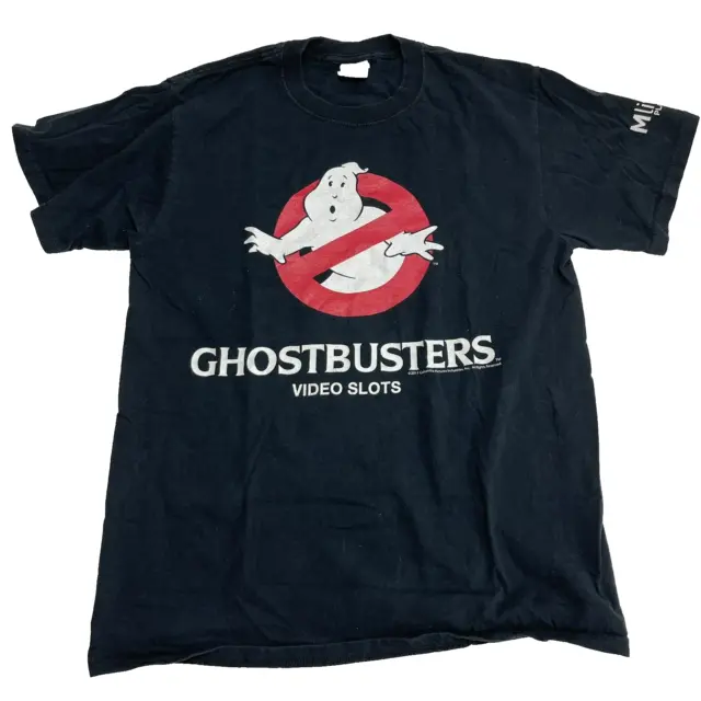 Ghostbusters Movie IGT Black Video Slots MLIFE Logo 2011 T Shirt Mens Size M