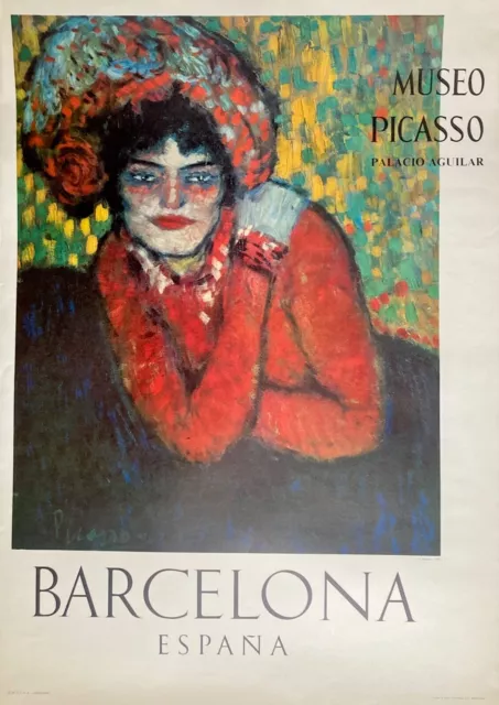 Picasso Pablo affiche originale 1966 Madame Canals 1905 Muséum Barcelona