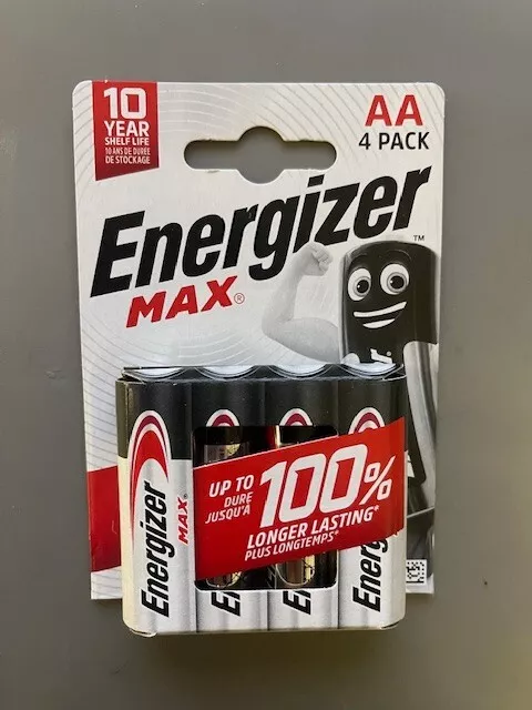 4 x Energizer Max AA LR 6 Mignon Alkaline  1,5 V Batterien