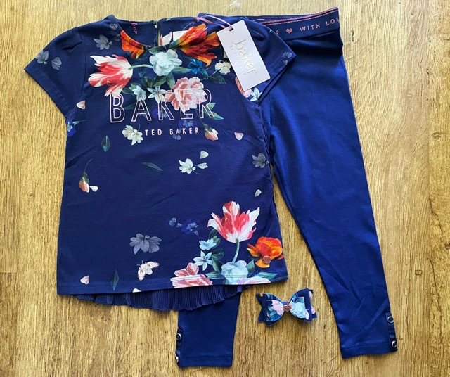 Ted Baker 3-4 years floral top leggings outfit set  RRP £33 summer BNWT 2
