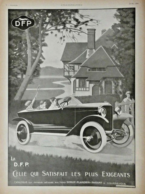 1923 Car Dfp Press Advertisement Satisfies The Most Demanding