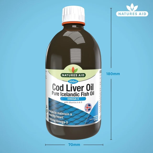 NATURES AID COD Liver Oil Liquid Fish Oil (PACK OF 1) 500ml £29.95