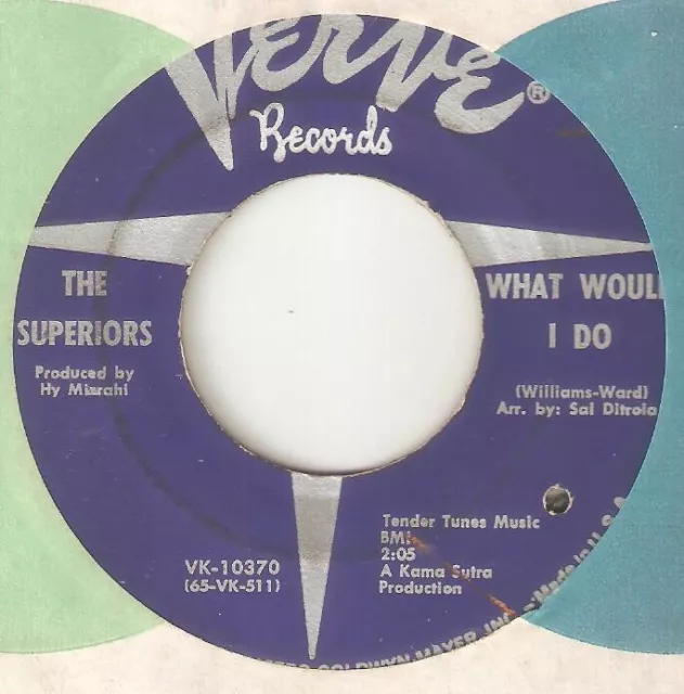 THE SUPERIORS What Would I Do VERVE  NORTHERN SOUL USA 45