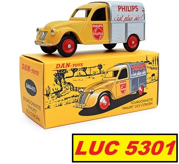 DINKY TRES RARE Par Dan Toys Citroën 2Cv Philips 500 Ex. #Dan-015 Au 1