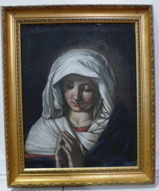 Copy of the 'Virgin at Prayer" by Sassoferrato, by Janos Rombauer, Early 19 C.