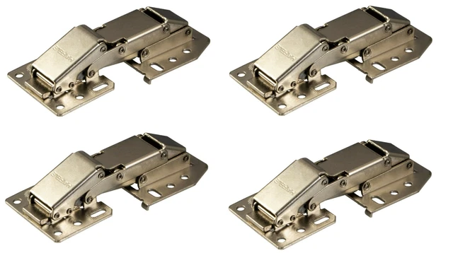 4 Bandes De Charnière Vissées Gedotec - Inox, Longueur 80-120mm, Pour Meuble/table