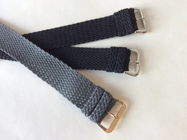 Cinturino vintage in nylon perlon anse 16, 18, 20mm Made Italy watch band strap 3