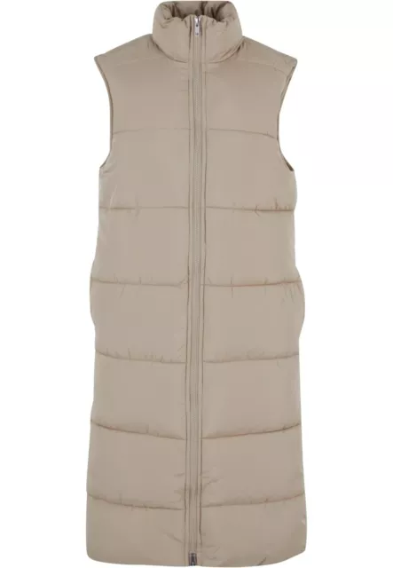 URBAN CLASSICS Giacca Cappotto Piumino Gilet lungo donna trapuntato Wetsand