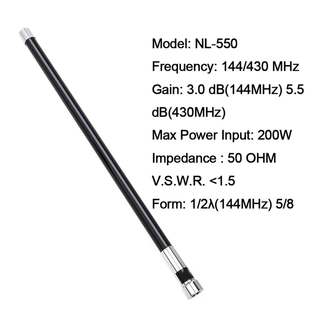 SURENHAP UHF/VHF Antenne d'autoradio pour NL-350 UHF 400-500MHz/VHF 130-174MHz, prise mâle UHF SURENHAP UHF/VHF Antenne d'autoradio pour NL-350 UHF 400-500MHz/VHF 130-174MHz, prise mâle UHF