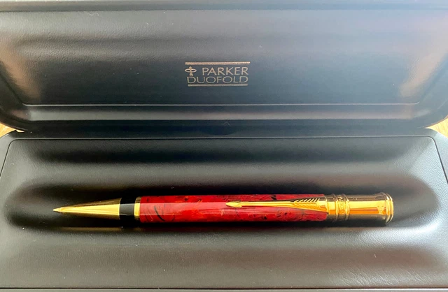 Stylo Roller Parker Duofold Bleu Marbré - Prestige, Résine - Neuf Ancien Stock Avec étiquettes