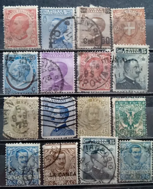 Alte Briefmarken Sammlung Italien, gestempelt, 1
