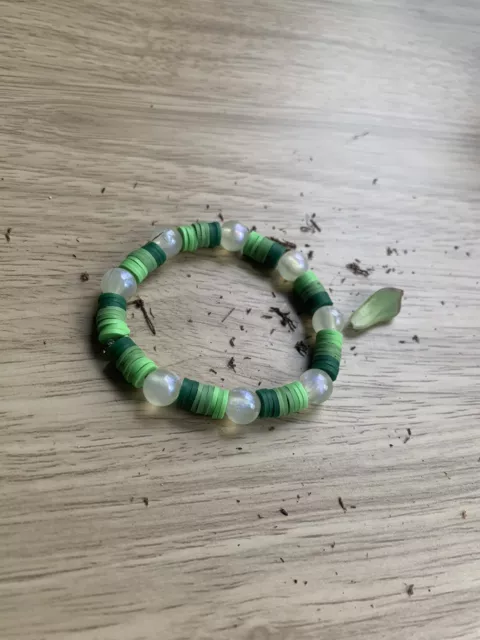 Modern Green Forest Bracelet | Clay Bead