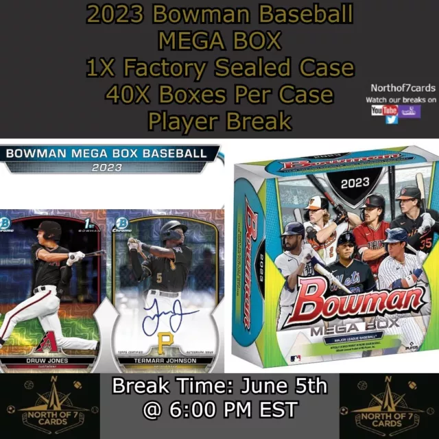 BRETT BATY 2023 Bowman Baseball MEGA BOX 1 Case Player BREAK 1 27