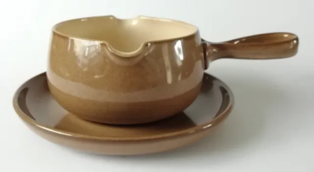 Denby Pampas Gravy Boat and Stand