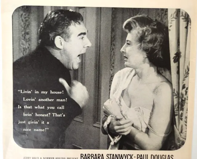 Clash By Night Barbara Stanwyck Marilyn Monroe Vtg Movie 1952 Ad Magazine Print