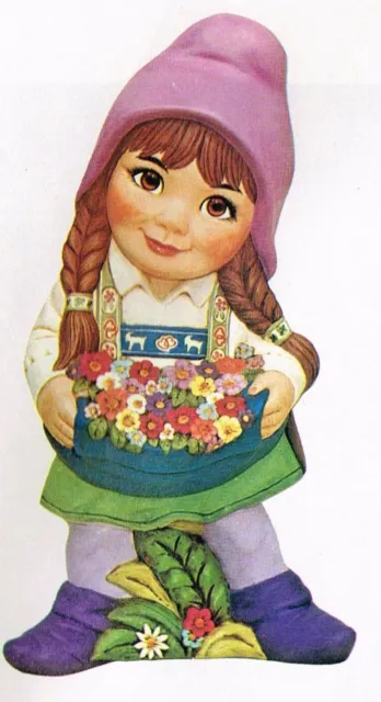 Ready to Paint Ceramic Bisque - Large Garden GIRL Gnome - Gnomette