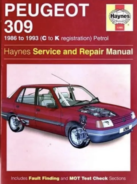 Haynes Service And Repair Manual Peugeot 309 86-93 (C To K Reg) Petrol New