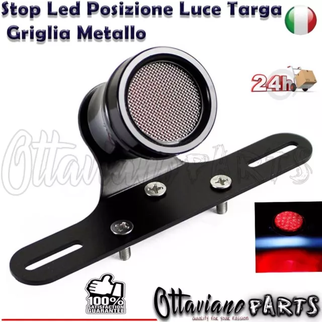 Stop Led Moto Custom Cafe Racer Universale Luce Targa Posizione Portatarga M177