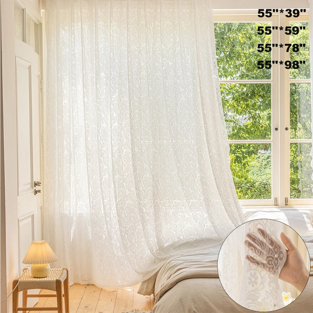 55''*78'' Window Sheer Drapes Pearl Screening Door Curtain Bedroom Wedding Decor