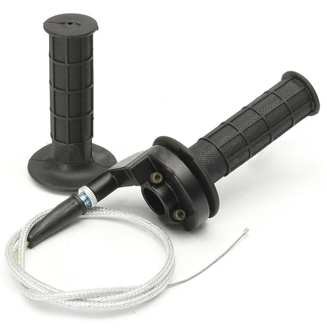 Universal Motorcycle 22mm 7/8" Handlebar Hand Grips With Throttle Cable p
