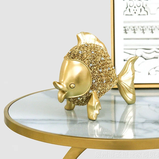 Figurine de poisson réaliste Art Sculpture décorative poisson rouge ornement