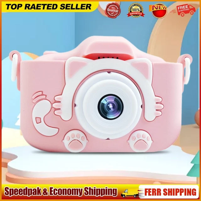 Cute Camcorder 1080P Digital Video Camera Portable Gifts for Kids (Pink)