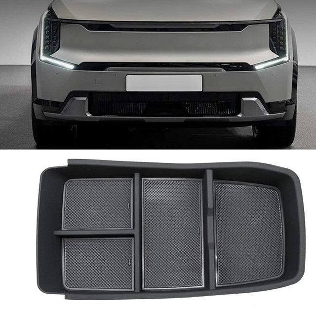 For Kia EV9 Car Central Control Storage Box Armrest Organizer Phone Holder Tray