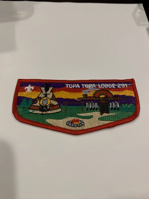 OA Topa Topa Lodge 291  Flap RED Bdr. Ventura County Council 57, California
