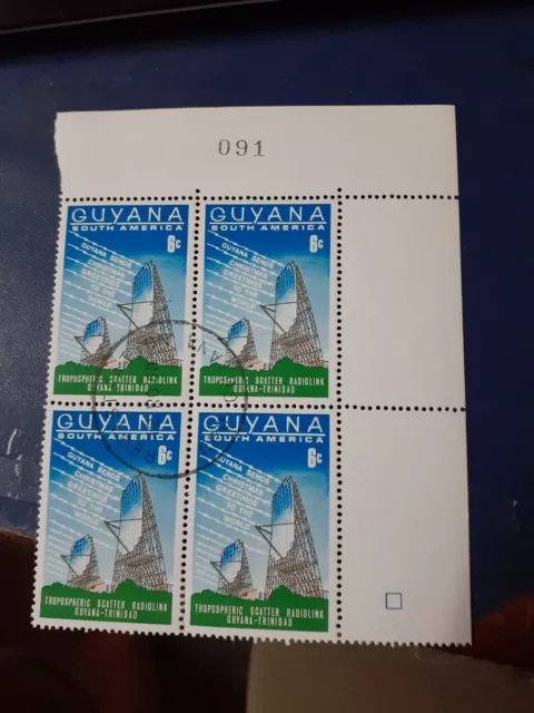 guyana stamps x 4 6c radio cto