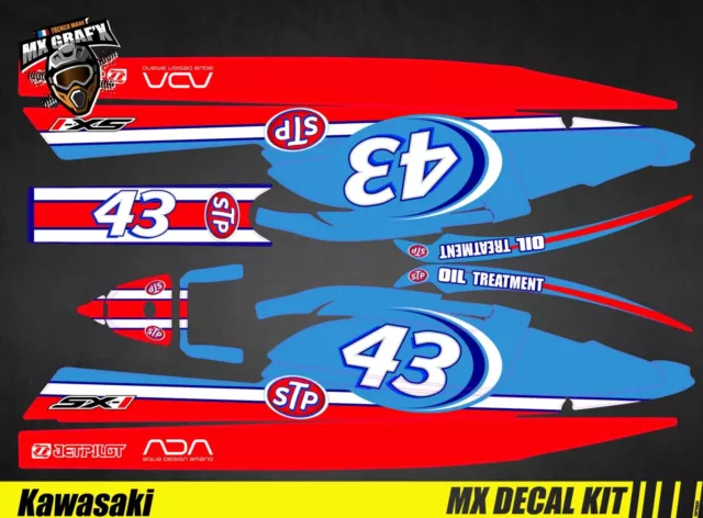 Kit Déco pour / Decal Kit for Jet Ski Kawasaki 750 Sx Sxr Sxi - STP