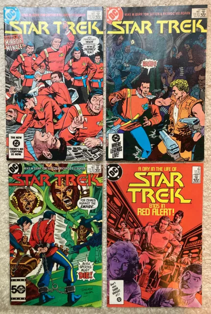Star Trek #10 #13 #14 #27 (DC 1984 1st Series) 4-comic lot Kirk Spock Sarek FN