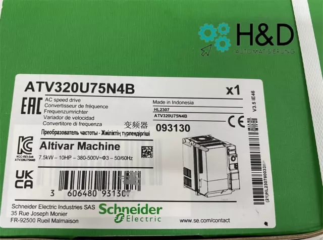 ATV320U75N4B  Schneider Electric Inverter ATV320 7.5kW  New and Sealed