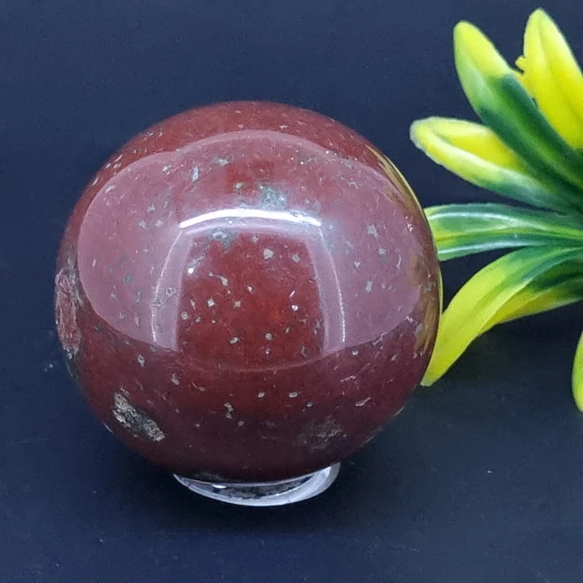 Natural Loose Gemstone Certified 52.68 mm Round Red Jasper Healing Sphere z488
