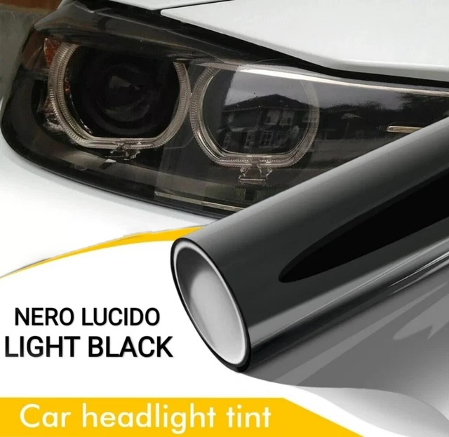 PELLICOLA OSCURANTE NERO Light Black Per Fari Fanali Auto Moto 30x100