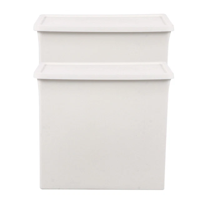 2 pz bianco Pp contenitore con coperchio a sbox bambino con supporto