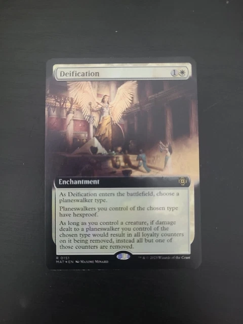 Foil Deification Extended Art MAT Magic MtG Near Mint NM The Aftermath