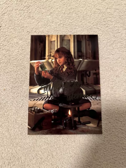 Emma Watson Hermione Granger Harry Potter signed autographed photo coa 6x8 inch