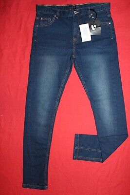QQ) Jeans elasticizzati in cotone con cerniera blu molto D nuovi con etichette nuovi con etichette. "W29""/L29"