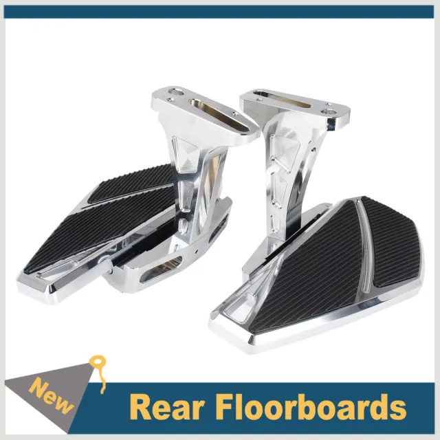 Rear Pedals Floorboards For Harley Touring Street Road Glide Road King 1993+
