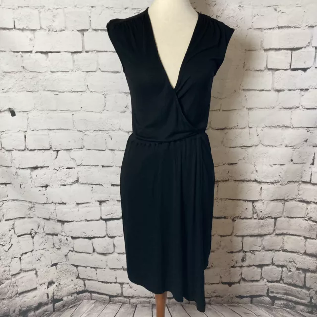 Splendid Dress Womens XS Black Sleeveless V Neck Basic Minimalist Knee Length