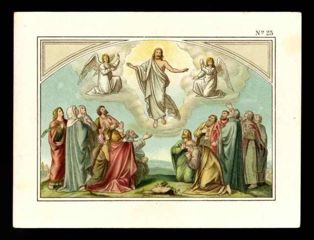 santino cromo-holy card ASCENSIONE DI GESU'